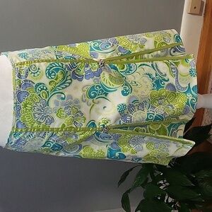 Vintage Ninety Skirt with Rhinestone Button and Ribbon Detail - Size 6